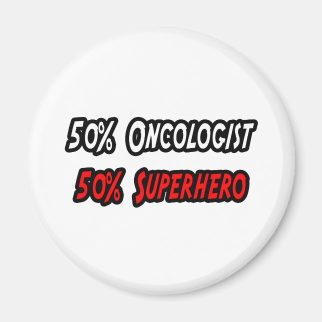 Íman Half Oncologista Half Super-Herói (Frente)