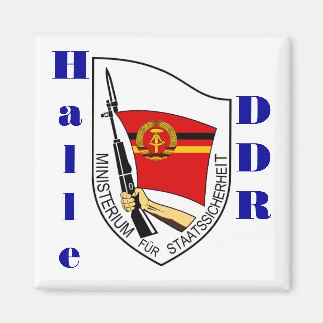 Íman Halle, Alemanha Oriental Stasi Magnet DDR GDR (Frente)
