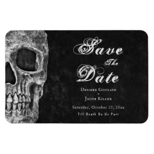 Íman Hallowedding De Caveira Gótica Salve A Data