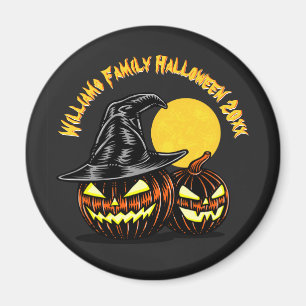 Íman Halloween Adicionar Nome da Família Ano Personali