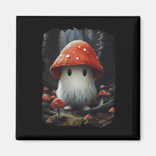 Íman Halloween Aestético Cottagecore Ghost Mushroom In