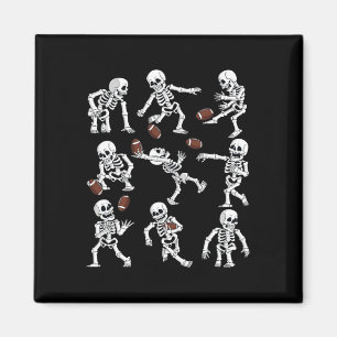 Íman Halloween American Football Skeletons Engraçado Me