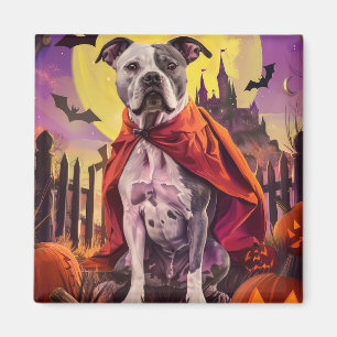 Íman Halloween American Staffordshire Pumpkins Scary