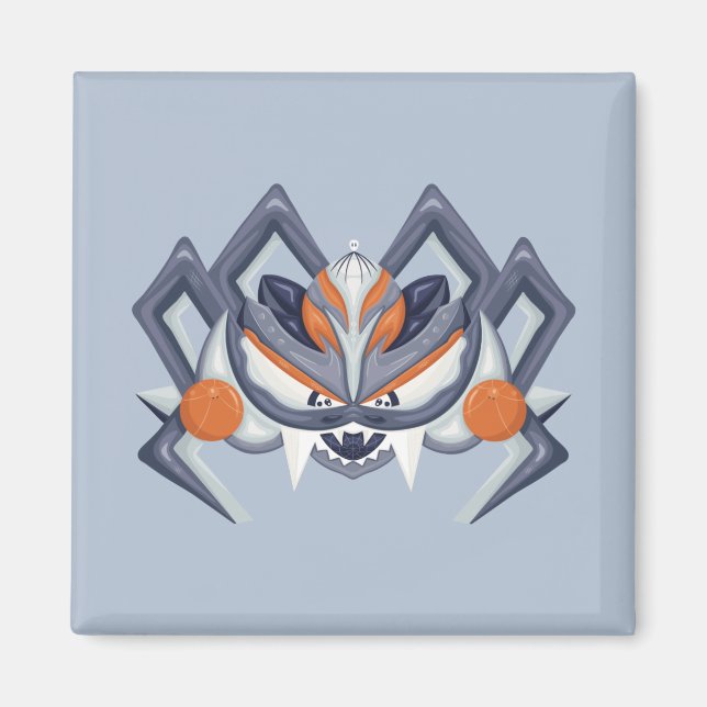 Íman Halloween Aranha Assustadora / Rei da Abóbora (Frente)