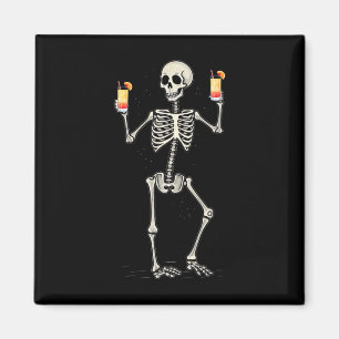 Íman Halloween Bebendo de esqueleto Tequila Sunrise