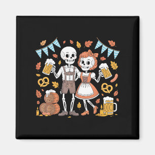Íman Halloween Bebendo Skeletons Costume Engraçado Tee