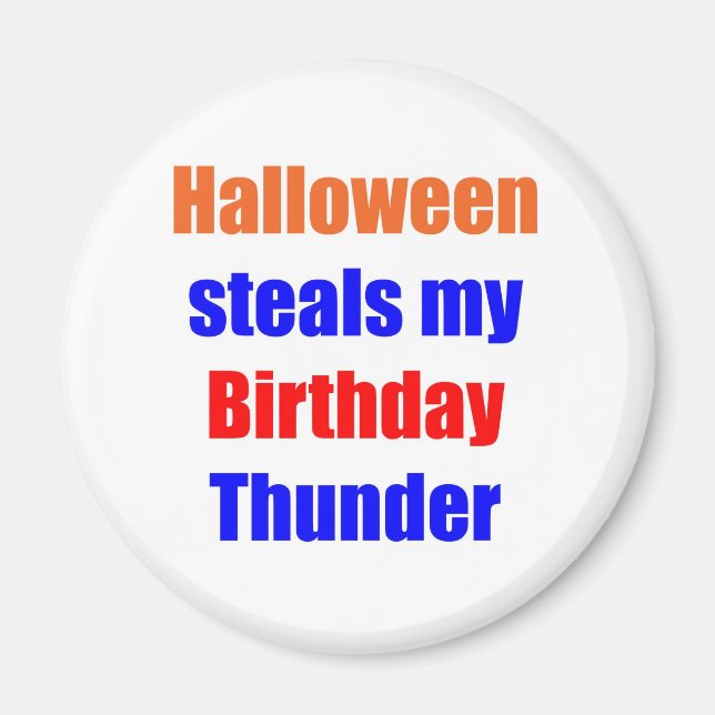 Íman Halloween Birthday Thunder (Frente)