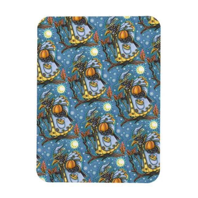 ÍMAN  HALLOWEEN BLACKBIRD ASSISTENTE, HALLOWEEN RAVEN (Vertical)