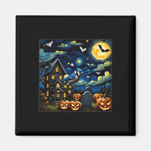 Íman Halloween Blue Jay Starry Night