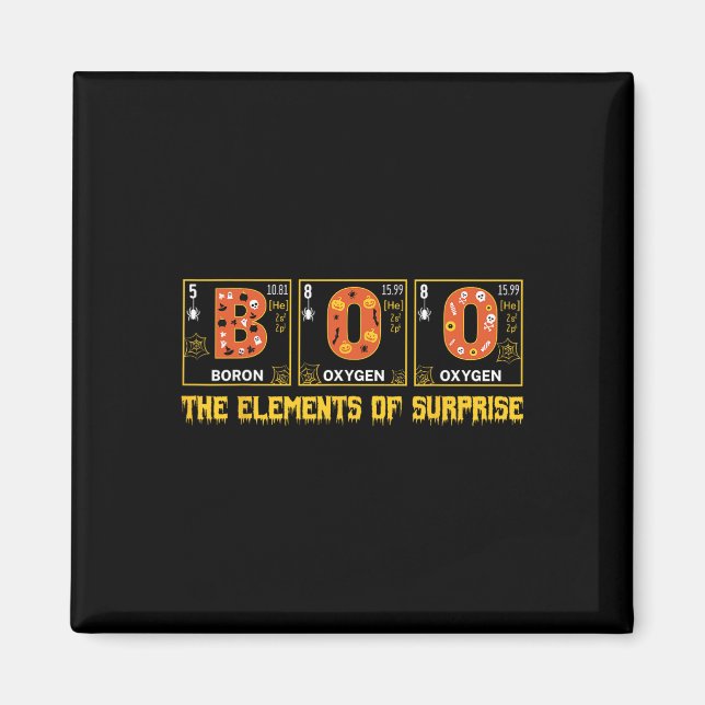 Íman Halloween Boo School Chemistry Nerd Physics Pumpki (Frente)