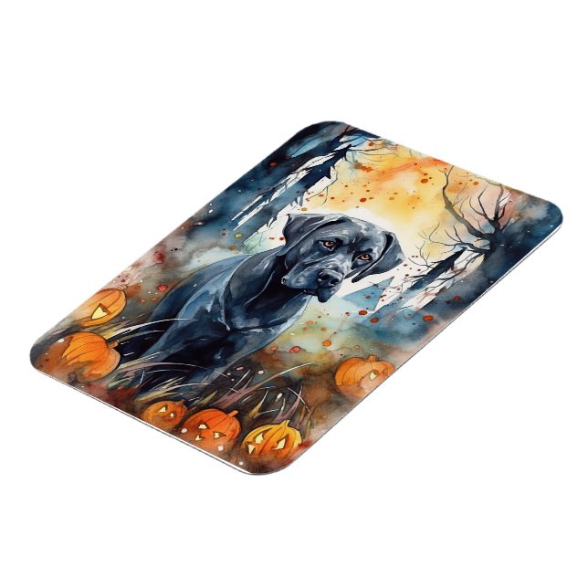 Íman Halloween Cane Corso Com Pumpkins Assustado (Left Side)