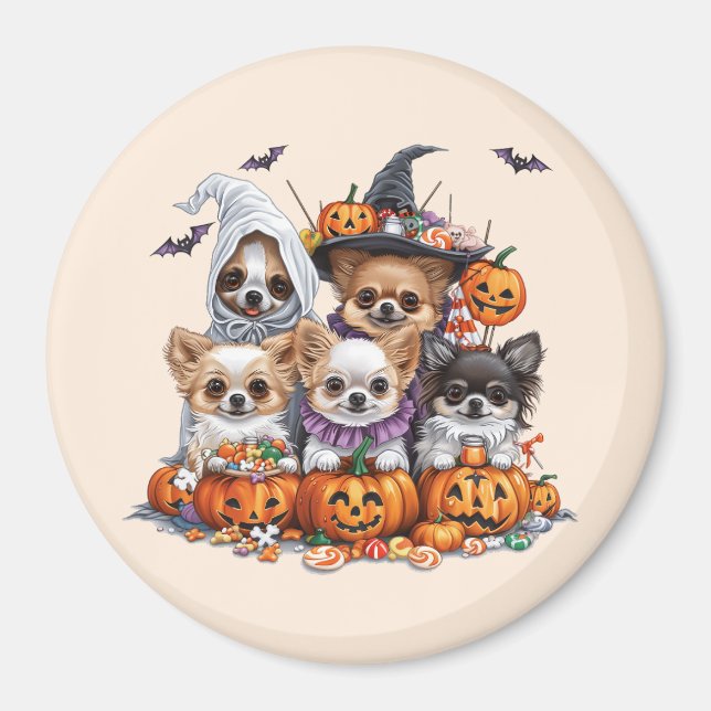 Íman Halloween Chihuahua Dogs (Frente)