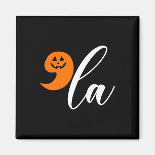 Íman Halloween Comma La Funny Pumpkin Kamala Harris Pre