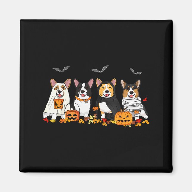 Íman Halloween Corgi Ghost Soky Corgi Lovers Dog Mama P (Frente)