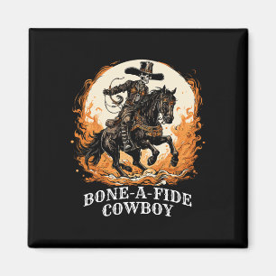 Íman Halloween Cowboy Spookey Skeleton Rodeo Horse