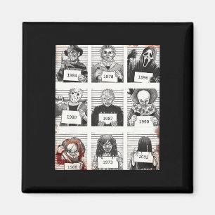 Íman Halloween Creepy Legends Killer Mugshots Horror Fa