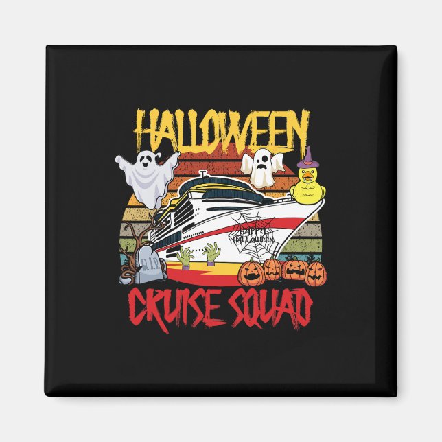 Íman Halloween Cruise Squad Rubber Duck Hunting Ship Bo (Frente)