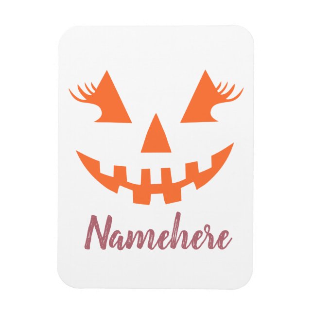 Íman Halloween da Girly Jack O Lanterna Pumpkin Persona (Vertical)