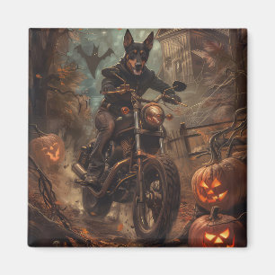 Íman Halloween de motocicleta em Kelpie australiano