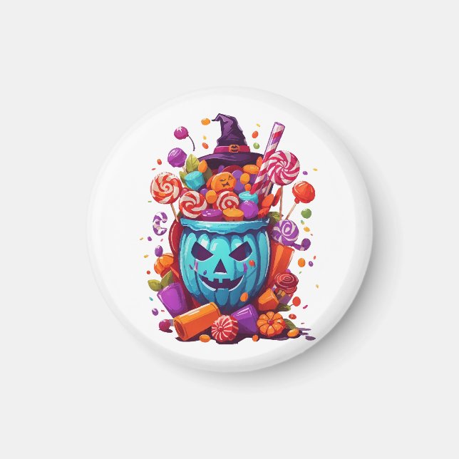 Íman Halloween engraçado  (Frente)