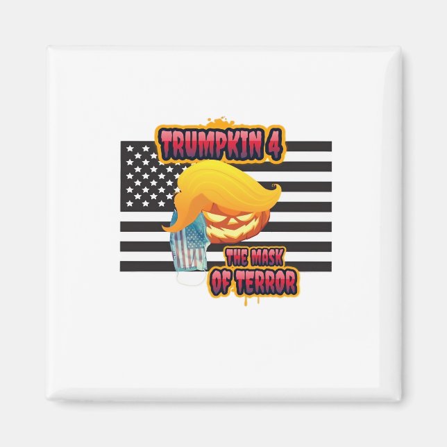 Íman Halloween Engraçado Trumpkin Clássico (Frente)