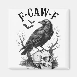 Íman Halloween F Caw F Black Bird F-caw-f Crow Women Me