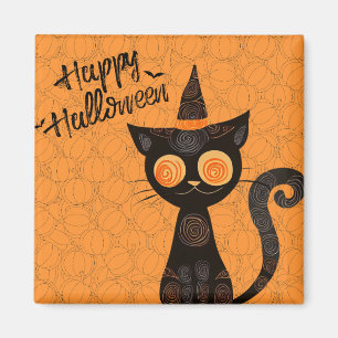 Íman Halloween/gato/abóbora/queda