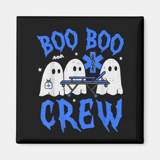 Íman Halloween Ghost Ems Emt Paramedic Funny Emergency  (Frente)