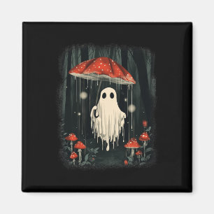 Íman Halloween Ghost Mushroom Spooky Season Cottagecore