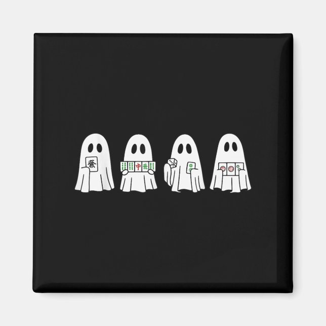 Íman Halloween Ghost Playing Mahjong Soky Season Game D (Frente)