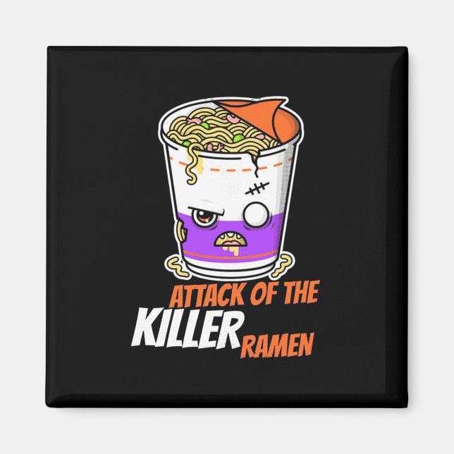 Íman Halloween Gift | Ataque Do Ramen (Frente)