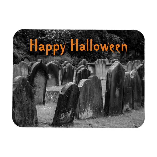 Íman Halloween Graveyard Tombstones (Horizontal)