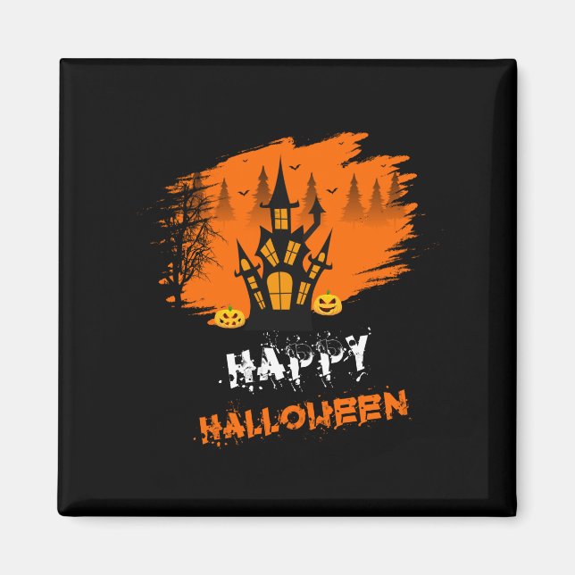 Íman Halloween Happy Halloween Aniversário (Frente)