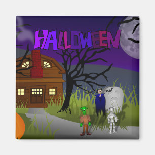 Íman Halloween Haunted House