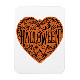 Íman Halloween Heart, Orange Heart Shape, Holiday