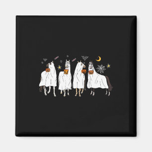 Íman Halloween Horse Ghost Boo Pumpkin Costume Para Hom