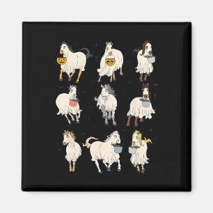 Íman Halloween Horse Ghost Boo Pumpkin Costume Para Hom