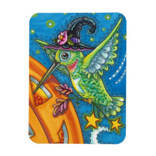 ÍMAN HALLOWEEN HUMMINGBIRD E JACK O LANTERN WHIMSY
