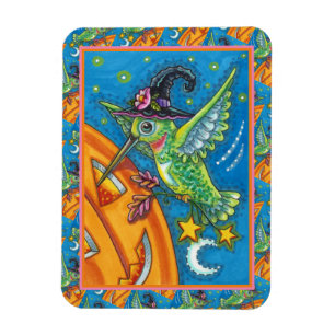 ÍMAN HALLOWEEN HUMMINGBIRD E JACK O LANTERN WHIMSY