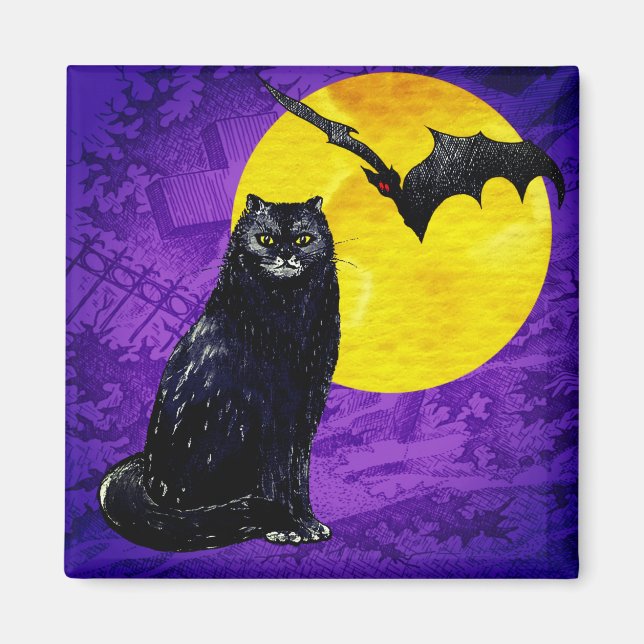 Íman Halloween Katze (Frente)