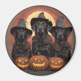 Íman Halloween Labrador Retriever Cachorros Bruxos
