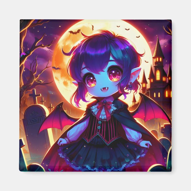 Íman Halloween - Moonlit chibi vampire (Frente)