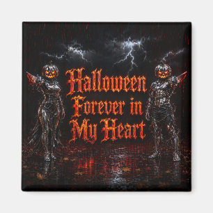 Íman Halloween Para Sempre No Meu Coração Abóbora Gótic