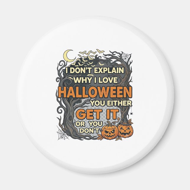 Íman Halloween Pegue-o Árvore Assustadora Abóboras Morc (Frente)
