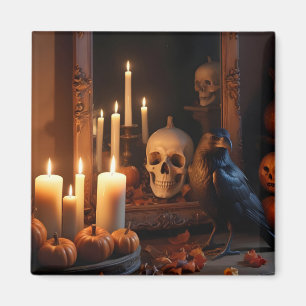 Íman Halloween Pumpkins Crow Cute Spooky Magia Festiva