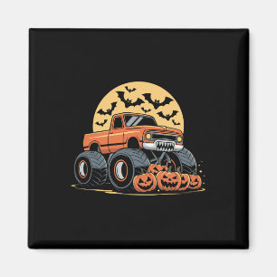 Íman Halloween S Para Crianças Monster Truck Pumpkins
