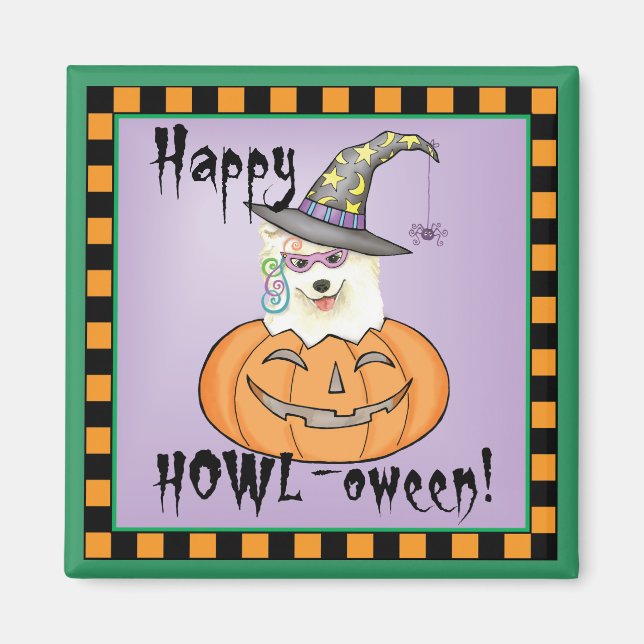 Íman Halloween Samoyed (Frente)