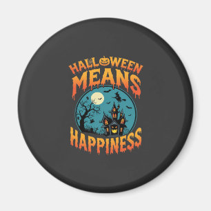 Íman Halloween Significa Felicidade Vetor de Casa Assom