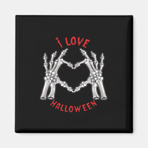 Íman Halloween Skeletal Mãos Coração Engraçado Dizendo