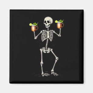 Íman Halloween Skeleton Bebendo Moscou Mule Tail